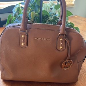 Textured tan leather Michael Kors bag
